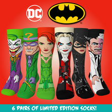 Load image into Gallery viewer, Gotham City Villains Socks by Crossover Sox
